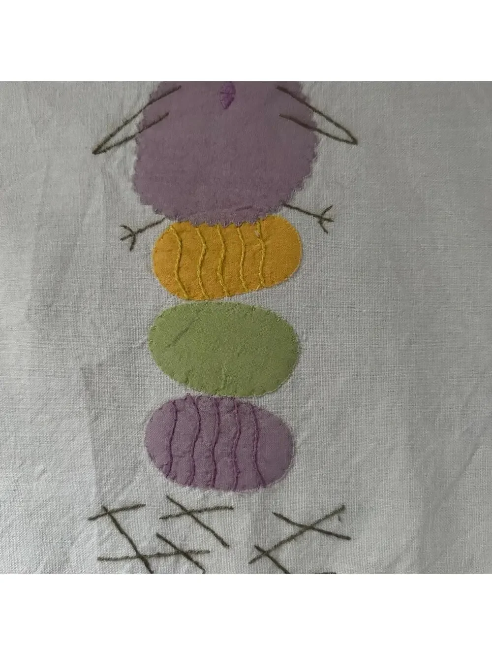 Sur La Table Easter Embroidered Appliqué Cotton Tea Towels set of 3 NWT